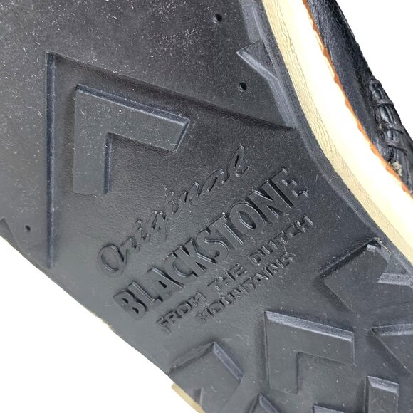 Blackstone SCM-003 Black Leather Minimalist Slip On Sneakers - Picture 4 of 9